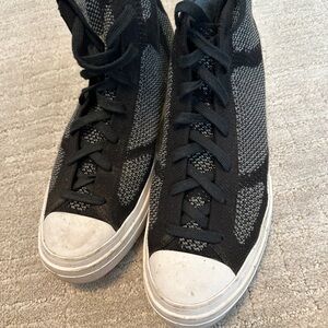 Black and Gray High-Top Sneakers converse chuck taylor